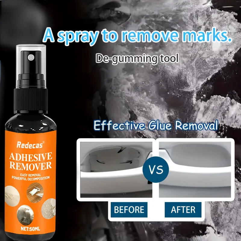 Adhesive Dissolving Spray, Removes Labels, Decals, Masking Tape, Glue & Stickers, Safe Residue Remover, No Damage, Easy to Clean