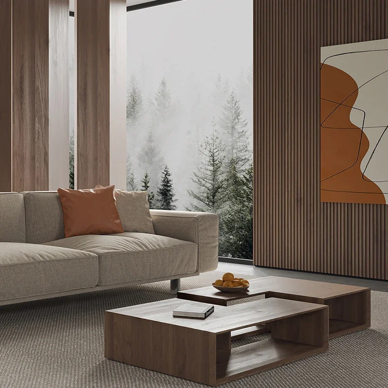 

North American black walnut tea table Nordic minimalist all solid wood high-end Putney Jig module modern