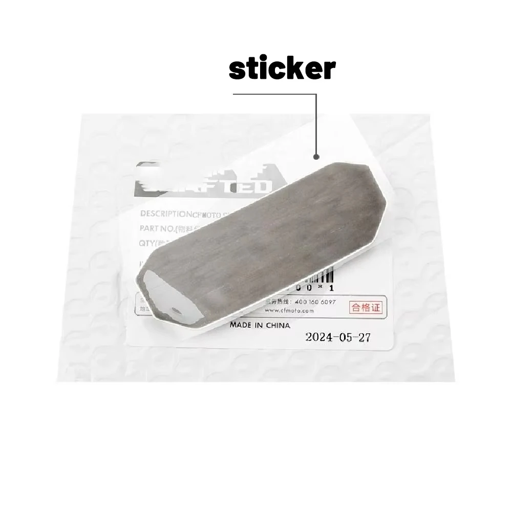 For CF 450MT Original Part Front Windshield Glass CF Logo Aluminum Label Decals