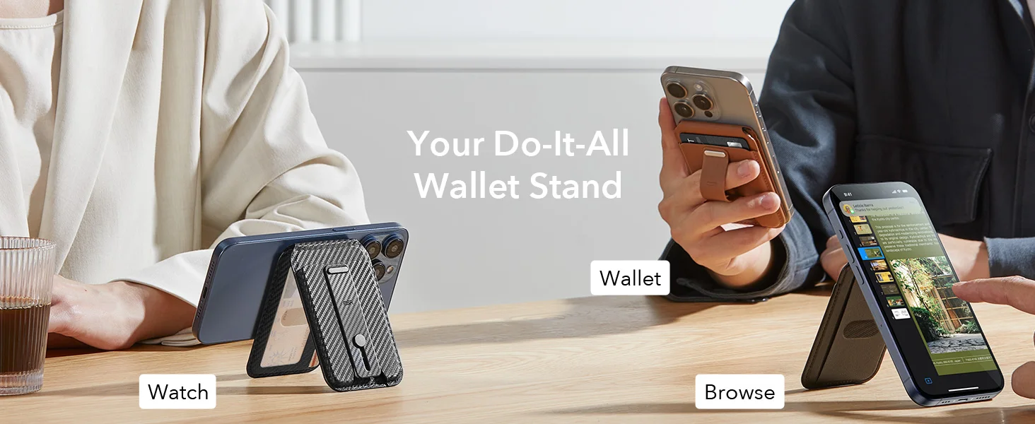 ESR for MagSafe Wallet 5 Card Holder for Phone Case RFID Blocking Magnetic Wallet for iPhone 17/16/15/14/13&Selected Samsung