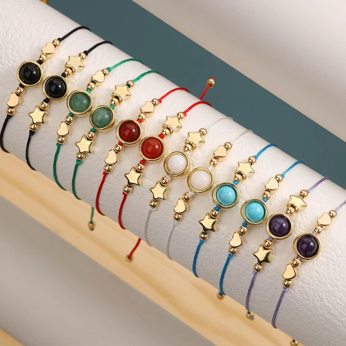 12pcs Simple Friendship Star Bracelet Set Suitable for Family Members to Share in Daily Life at the Start of School