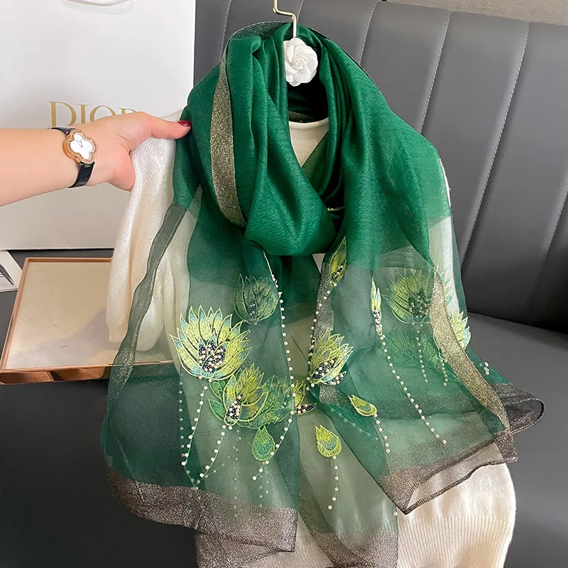 New Solid Silk wool scarf for Women Shawls Scarves Summer Lady Hijab Winter Fashion Warm Long Bandana Foulard Pashmina Poncho