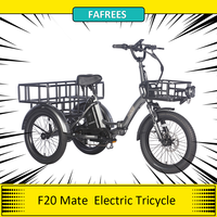 FAFREES F20 Mate Electric Tricycle, 500W Brushless Motor, 48V/18.2Ah Battery, 20*3.0-inch Fat Tires, 25km/h Max Speed, 110km Max