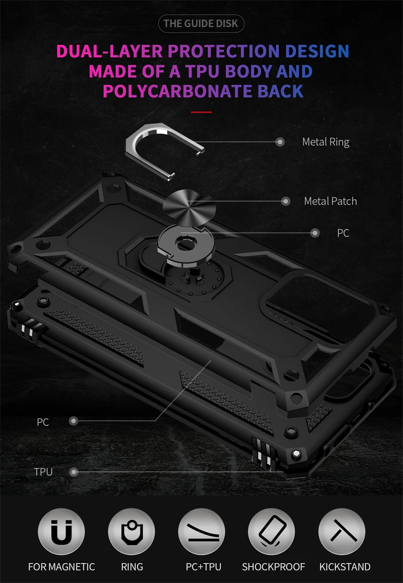 For Xiaomi Poco X3 GT 5G Case Luxury Magnetic Holder Ring Case For Poko Little X3GT X 3 GT Silicone Shockproof Armor Back Cover image 6