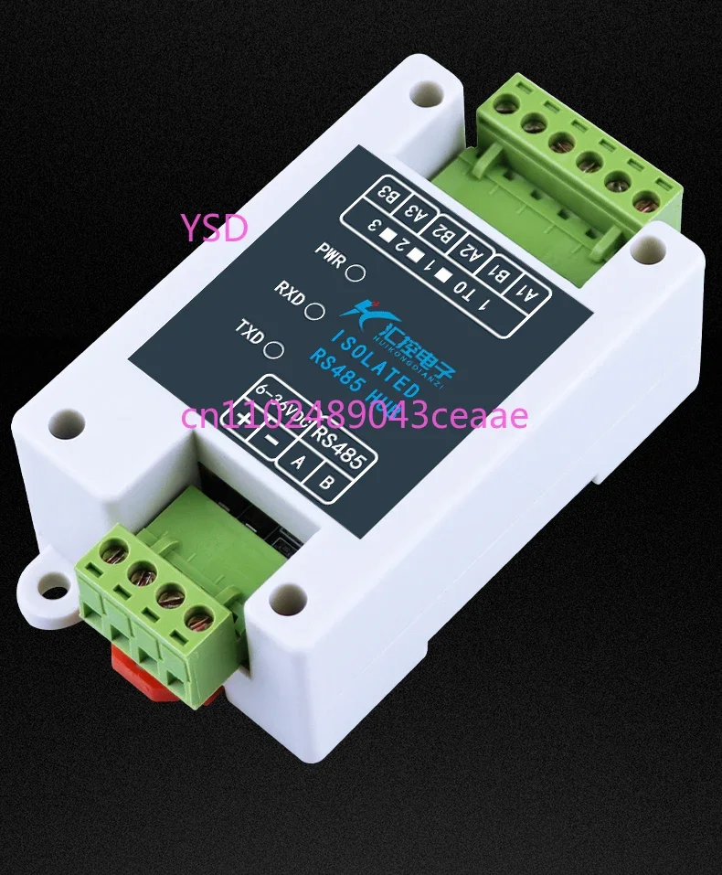 485 Hub (Repeater Splitter with Signal Photoelectric Isolation Amplifier Module, Anti-interference & Lightning Protection)