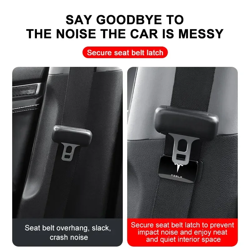 موضة المغناطيسي لوازم السيارات الداخلية مقعد حزام حامل مثبت ل تسلا نموذج 3 نموذج X S 2016-2020 الشارات TM3 TMX TMS #5