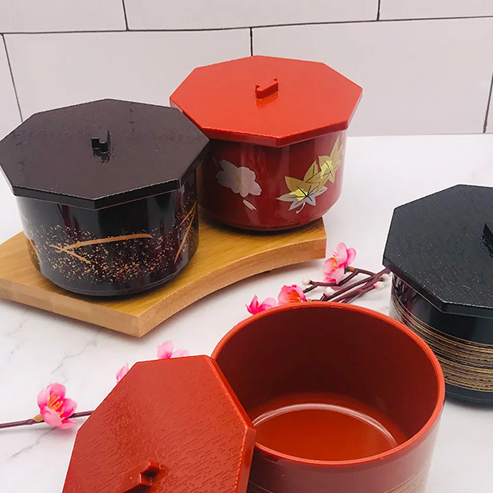 

Набор из 1-го комплекта: Миска для супа мисо с крышкой, ударопрочная, с прочным дном, гладкой поверхностью, для домашнего использования, в японском стиле