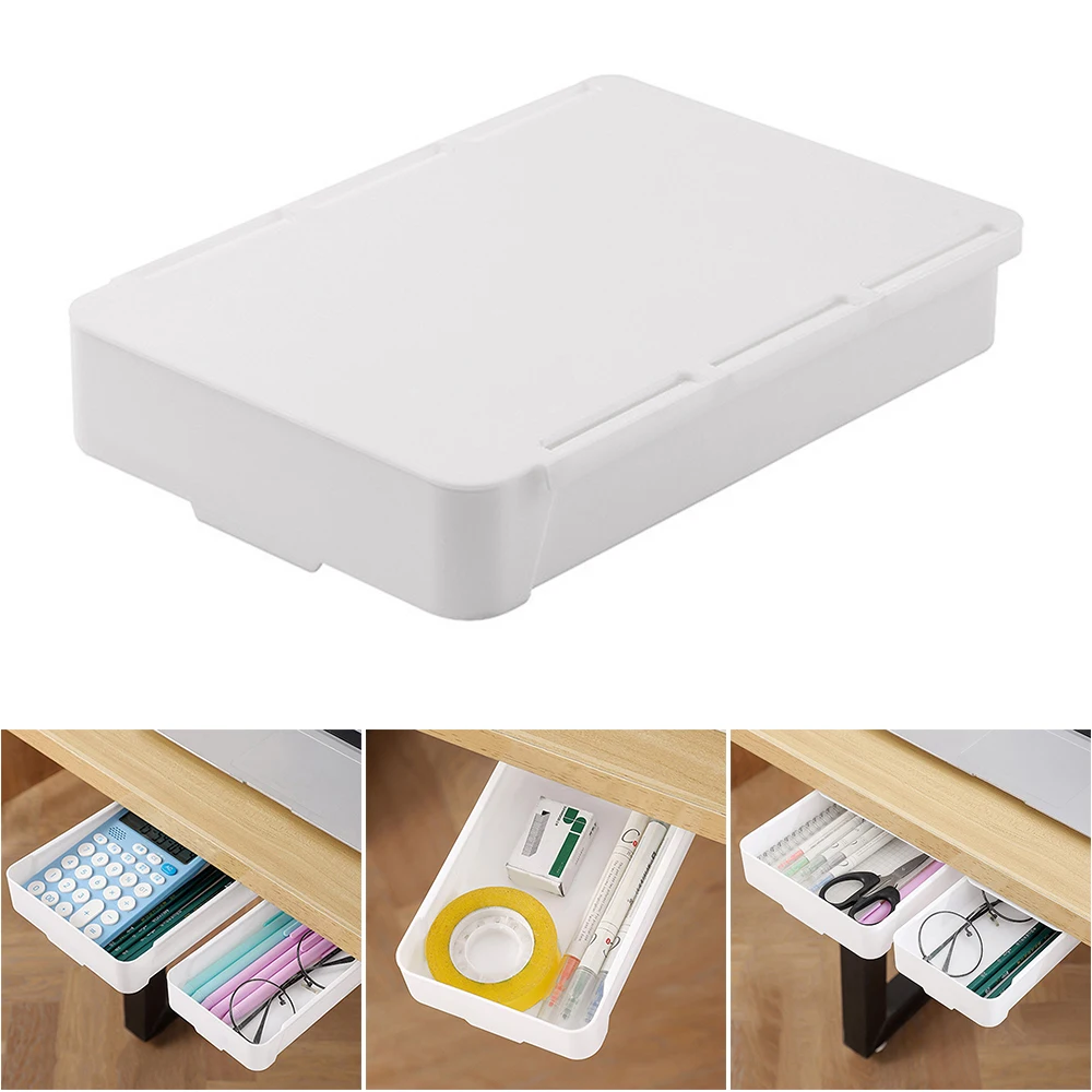 Management Box Cable Management Box Storage Box Under-Desk Seamless Paste Storage Box Hidden Organizer Home Storage VC