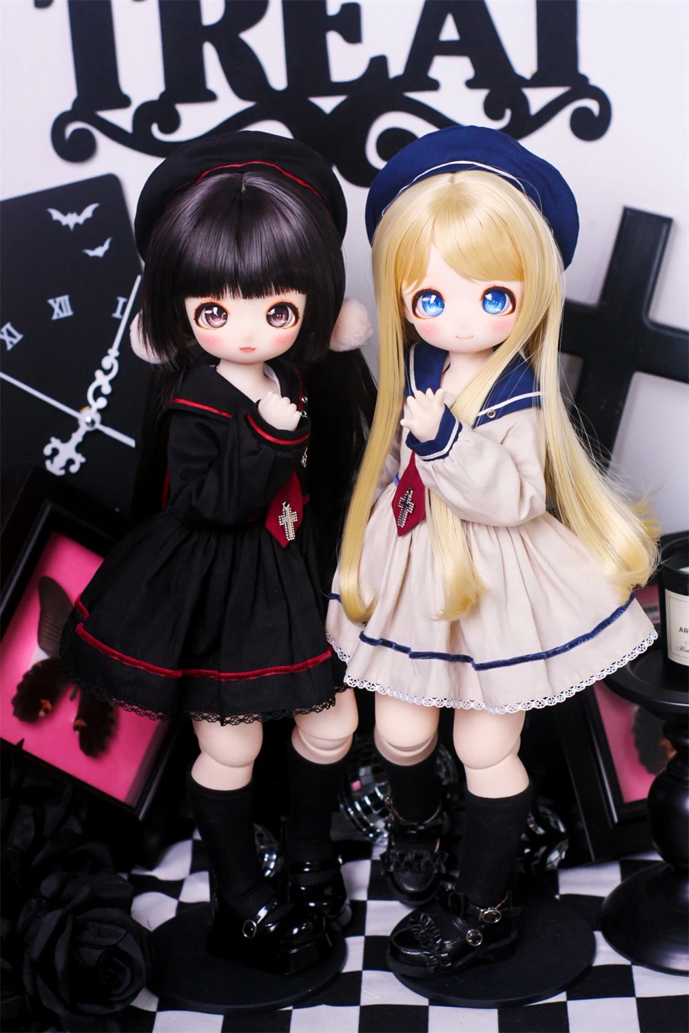 

BJD doll clothes suitable for 1/4 size cute doll clothes sea sailor suit suit doll accessories (5 points)