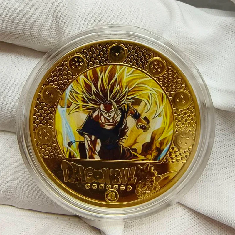 

Набор из 7 памятных монет Dragon Ball: Сон Гоку и Вегета, аниме-сувенир, золотая коллекция, игрушка-подарок