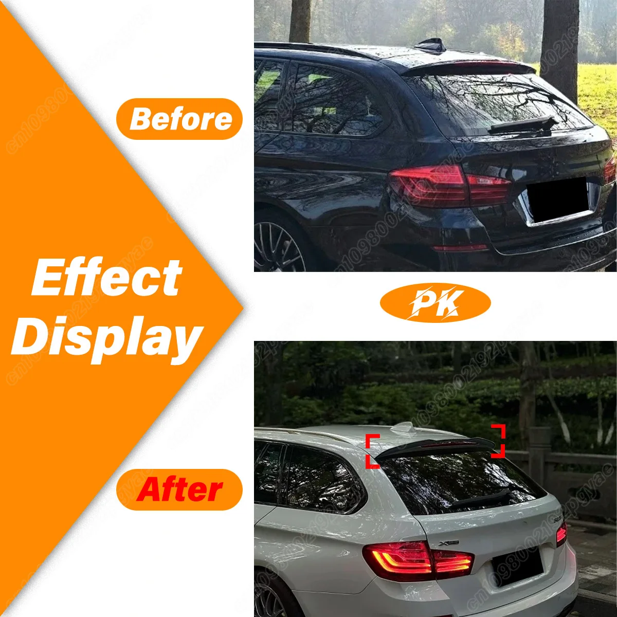 For BMW 5 Series F11 Touring 535i M Sport 2010 2011 2012 2013 2014 2015 2016 2017 Automobile Rear Roof Spoiler Wing Splitter Kit