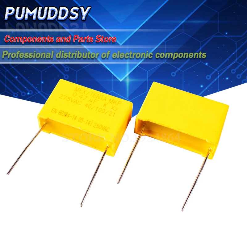 10 sztuk 275VAC Pitch 22.5MM 27.5MM X2 polipropylenowa folia kondensator 224K 0.22UF 474K 0.47UF 105K 1UF 225K 2.2UF