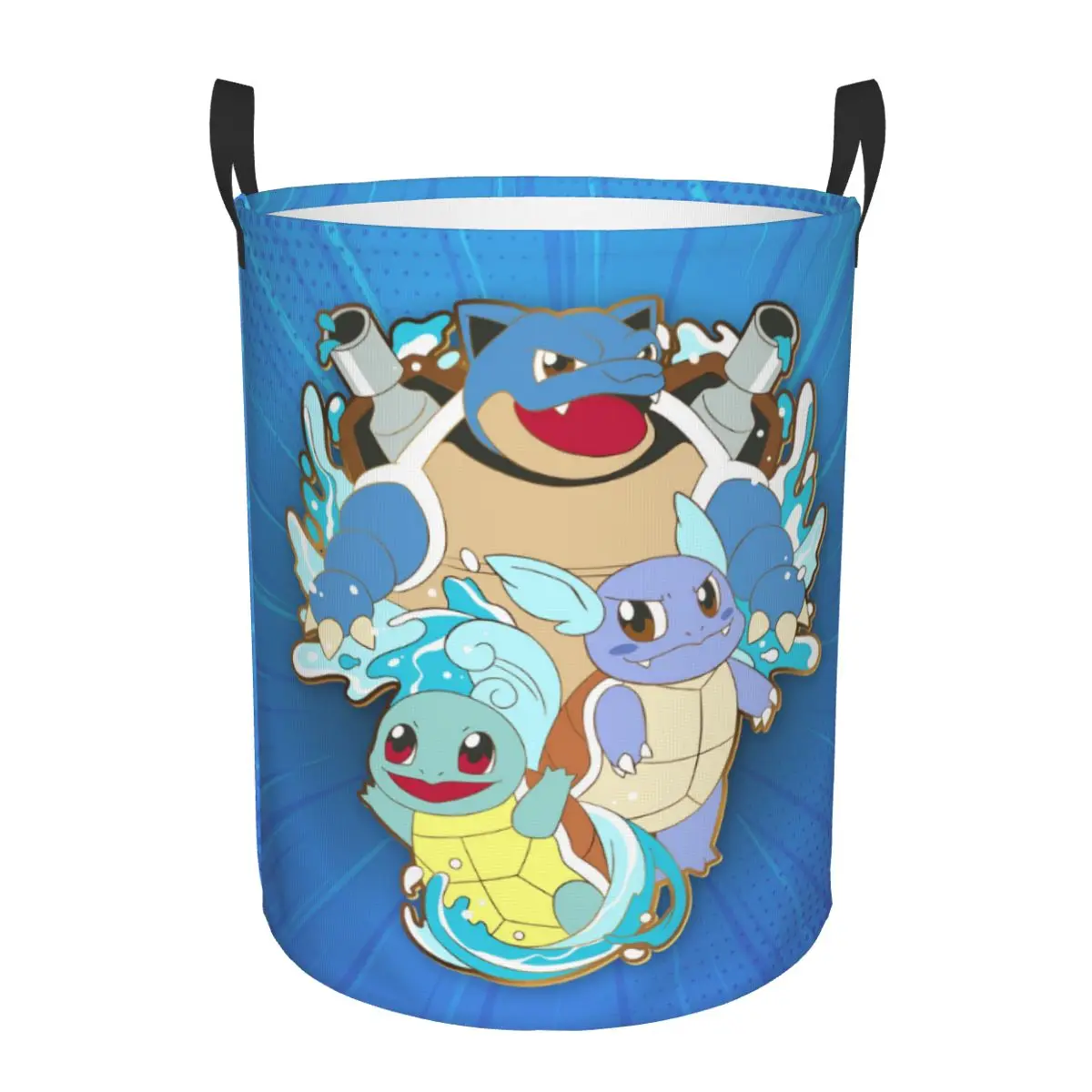 

Складная корзина для белья с аниме-принтом S-Squirtles, мультяшная черепаха, органайзер для одежды и игрушек, контейнер для хранения