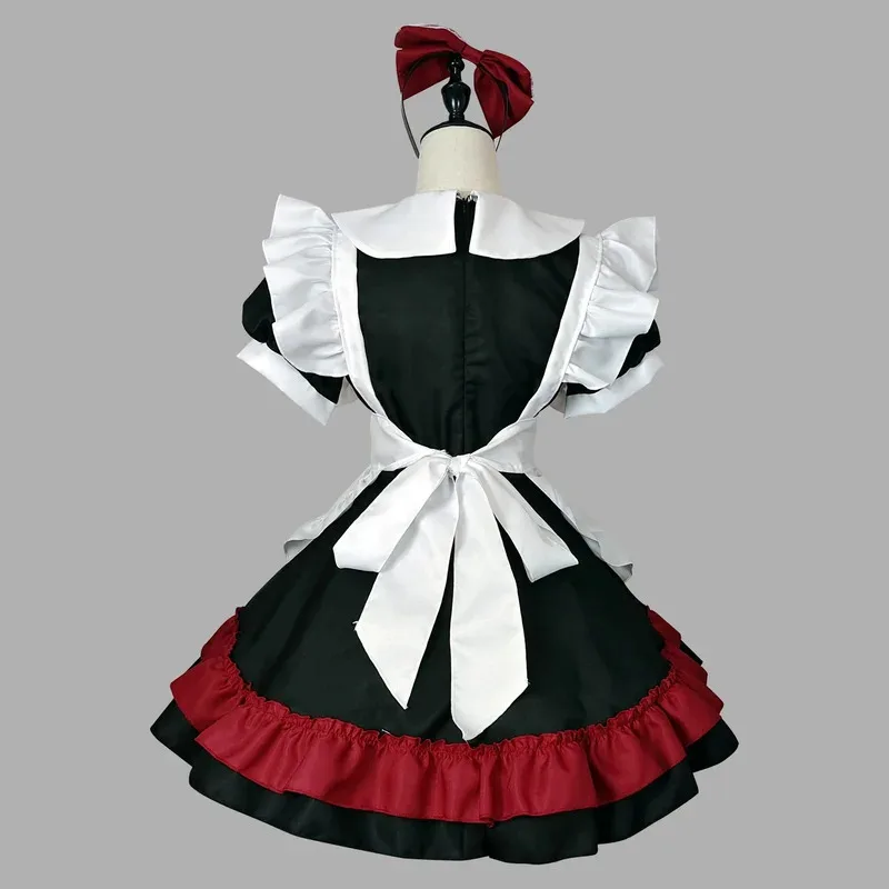 

az15Halloween Vampire Little Devil Lolita Gothic Black Red Maid Anime Cosplay Costume S-5XL