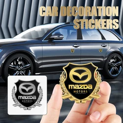 3D Metal Car Wheat Ear Shape Sticker Body Trunk Motorcycle Decorative Sticker For Mazda 3 5 7 Axela CX5 CX4 Atenza Demio MX3 323