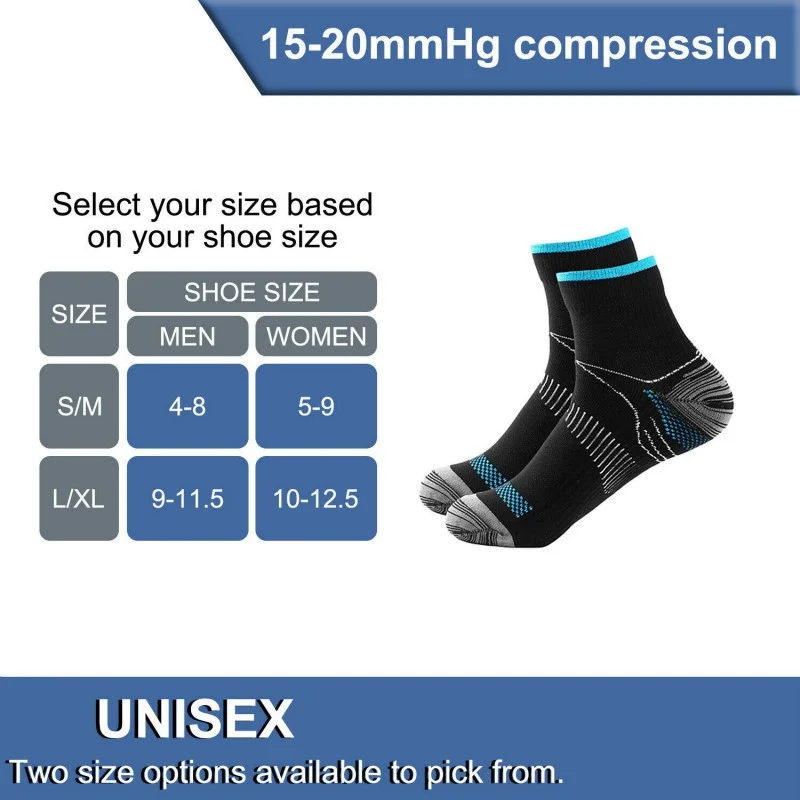 Compression Socks for Women & Men（20-30mmhg）Athletic Nursing Stocking for Running, Flight, Travel, Nurses, Edema