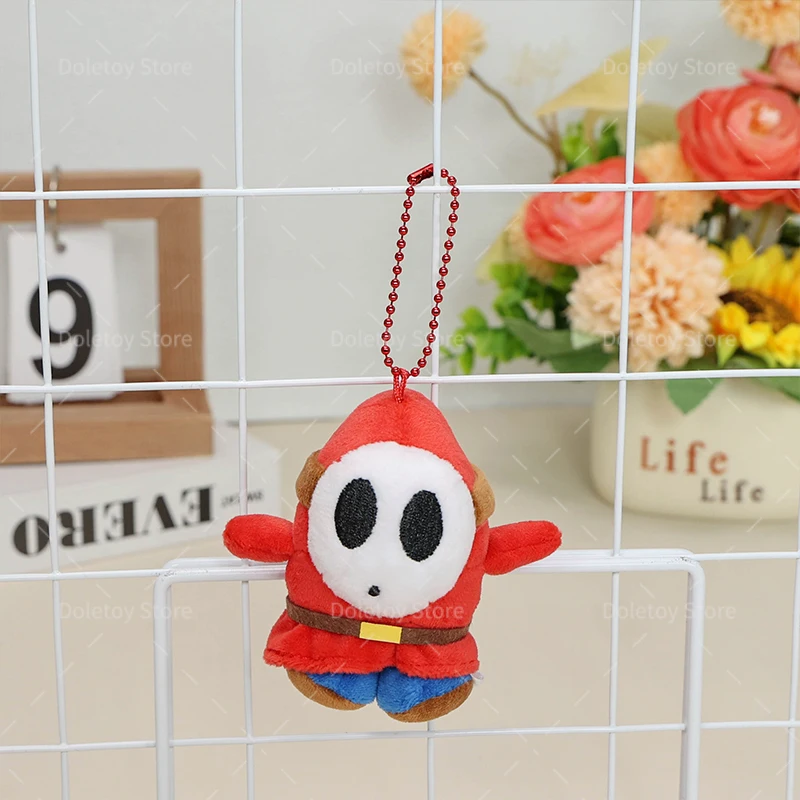 8 Styles Super Game Plush Kawaii Black Blue Yellow Shy Guy Angry Mask Man Stuffed Animal Small Shy Gug Keychain Birthday Gift