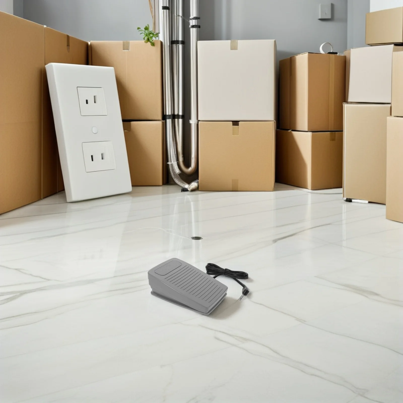 

Sewing Machine Foot Pedal Replacement Non Slip Pad Power Cord Household Speed Control Pedal Single Hole Design Sewing Machine