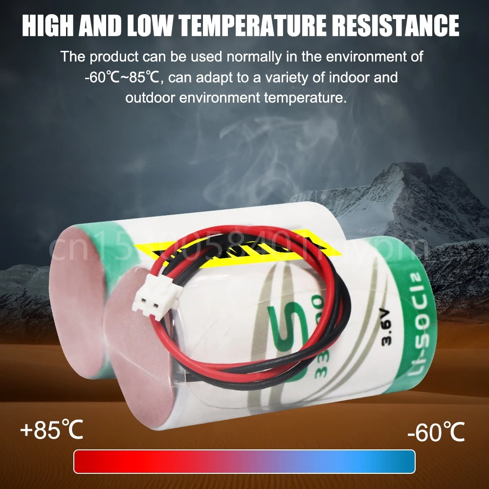 1PCS LS33600 3.6V Size D Instruments and Equipment Li-ion Batteries FOR Combination Natural Gas Flow Meter Batteries with Plug