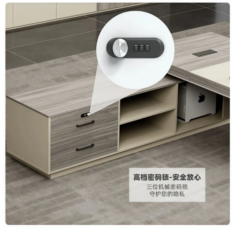 Adjustable Height Desk Executive Office Furniture Computer Work Table L Shape Industrial Wooden Modern Height Compact