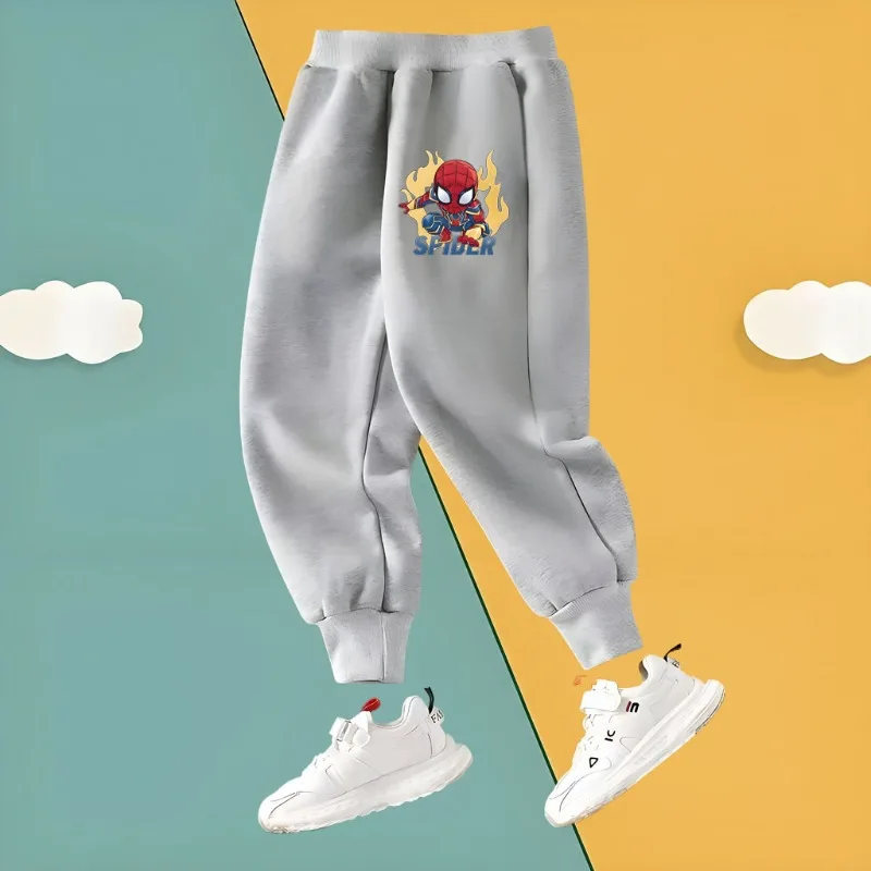 2025 نمط جديد للأطفال ركض مارفل أنيمي سبايدرمان مطبوعة بنين سراويل تقليدية مريح مرونة الخصر بنطلون رياضي بانت #3