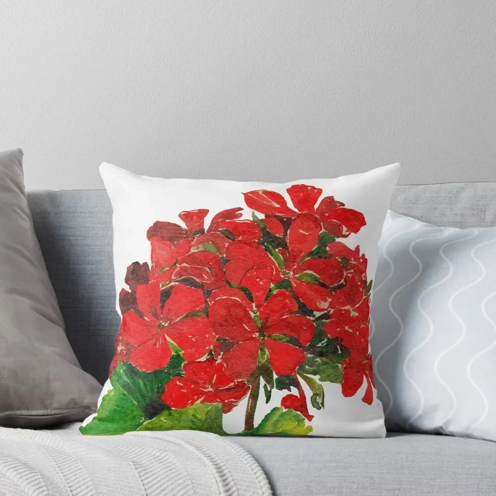 

Red Geranium. Summer Geranium. Geranium Blossom. Throw Pillow Cushion Cover For Sofa christmas ornaments 2025 pillow