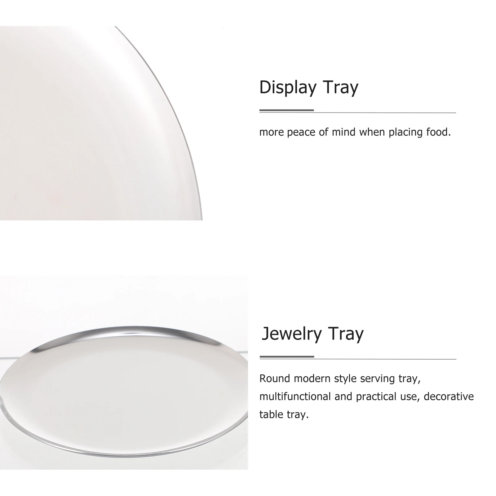 

Food Decor Metal Storage Tray Aesthetic Accessories Miss Decorative Round Plate Coffee Table