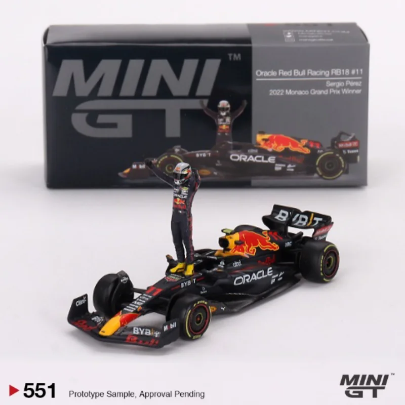 1:64 Carreras RB18 # 11 Sergio Perez 2022 551 modelo de coche de simulación fundido a presión de aleación, adornos para adultos, juguetes para niños, regalos para niños