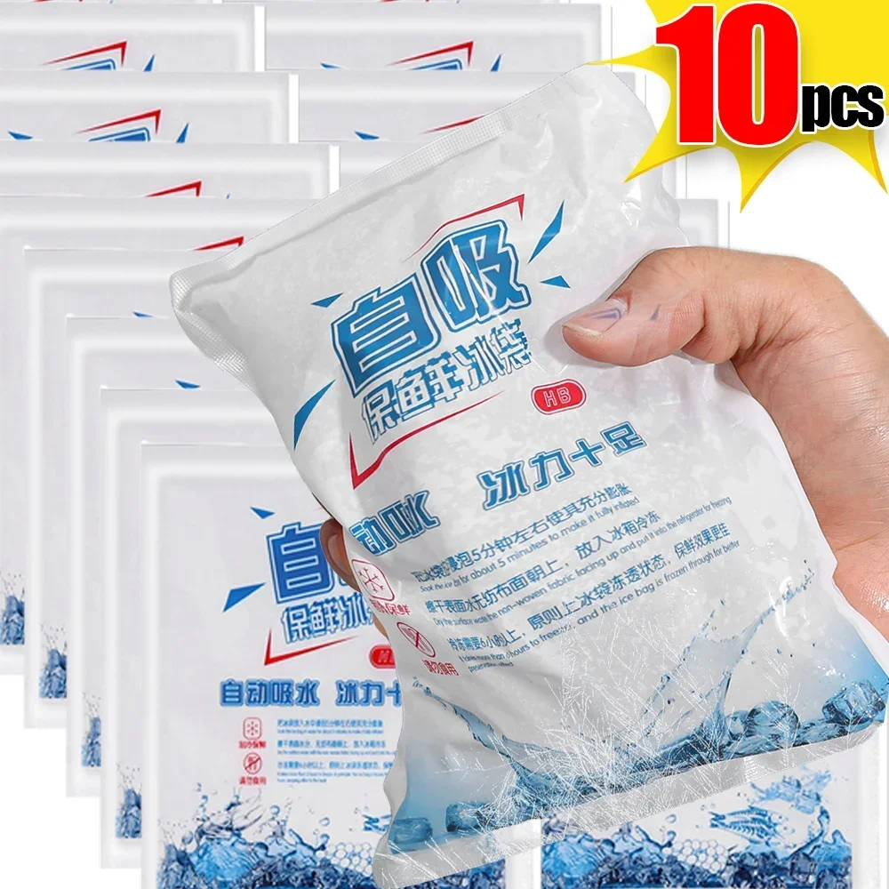 10-1PCS Riutilizzabile Impacco di Ghiaccio Non tessuto Automatico Assorbente Dolore Sacchetto di Impacco Freddo Portatile Impermeabile Cibo