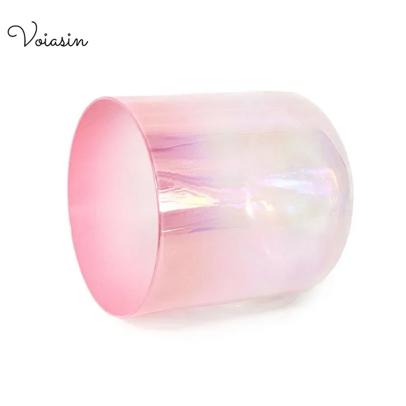 6/7/8/9/10Inch Dreamy Gradient Pink Top-level Clear Chakra Crystal Singing Bowl High Transparency Cosmic Light Sound Therapy Set