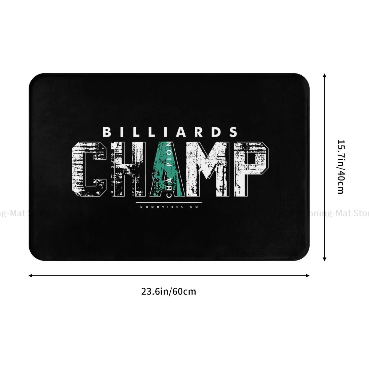 Billiards Cue Sport Pool Snooker Games Bath Mat Champ Doormat Living Room Carpet Outdoor Rug Home Decor