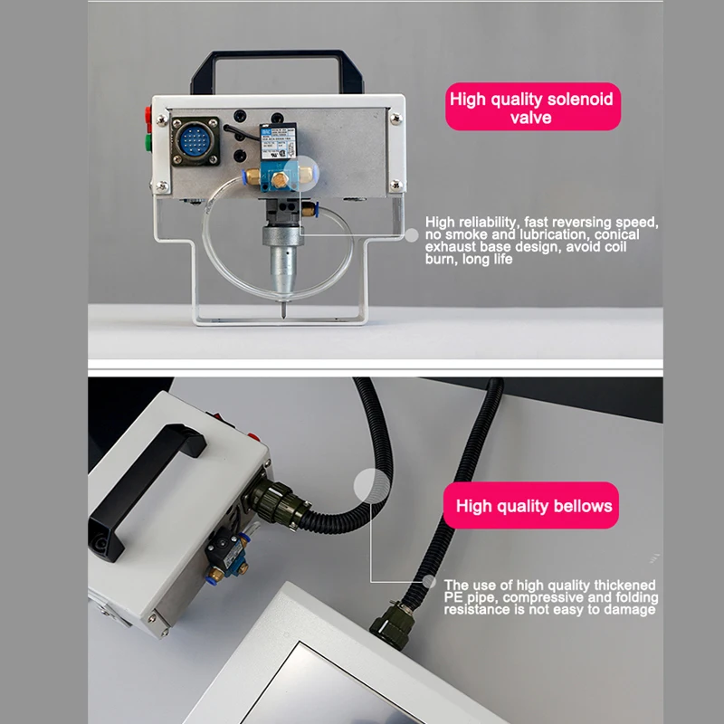 80*30mm Pneumatic Marking /Electricity Marking Machine Desktop Car Nameplate Marking Machine Metal Parts Engraving Machine