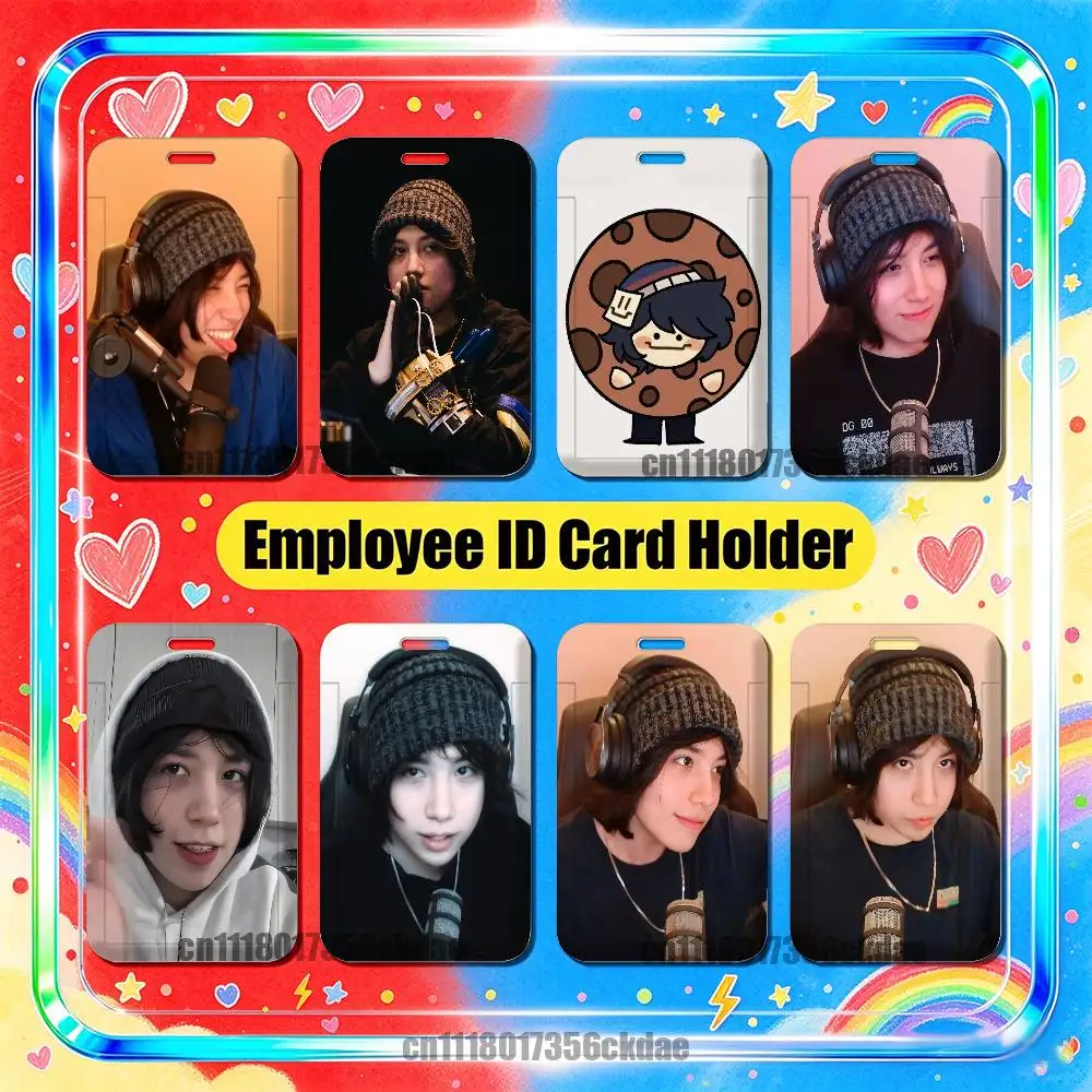 For Quackity Employee ID Card Holder Badge Office Student Bank Work Credit Decoration Case