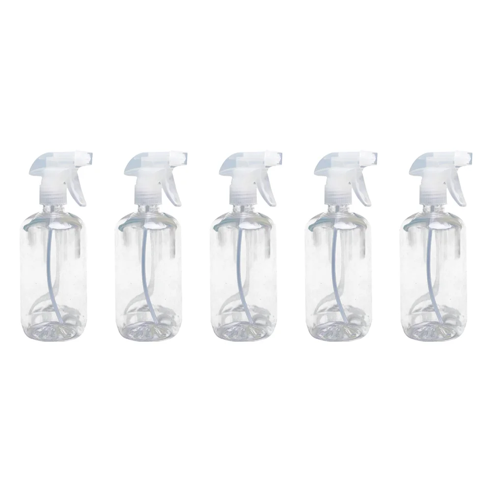 

5 Pcs 500ml Plastic Empty Transparent Water Refillable Bottle Baking Tools for Barber Shop water bottle