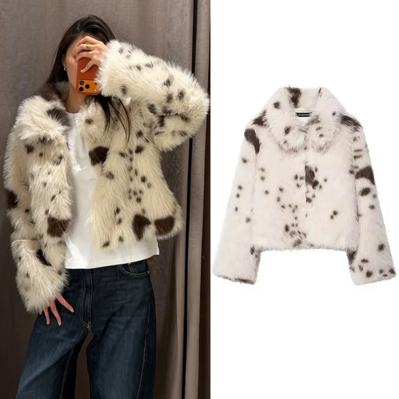 

Women Faux Fur Coat 2025 Autumn Winter Fashion Parkas Thicken Coat for Women Casual Chic Ladies Jacket