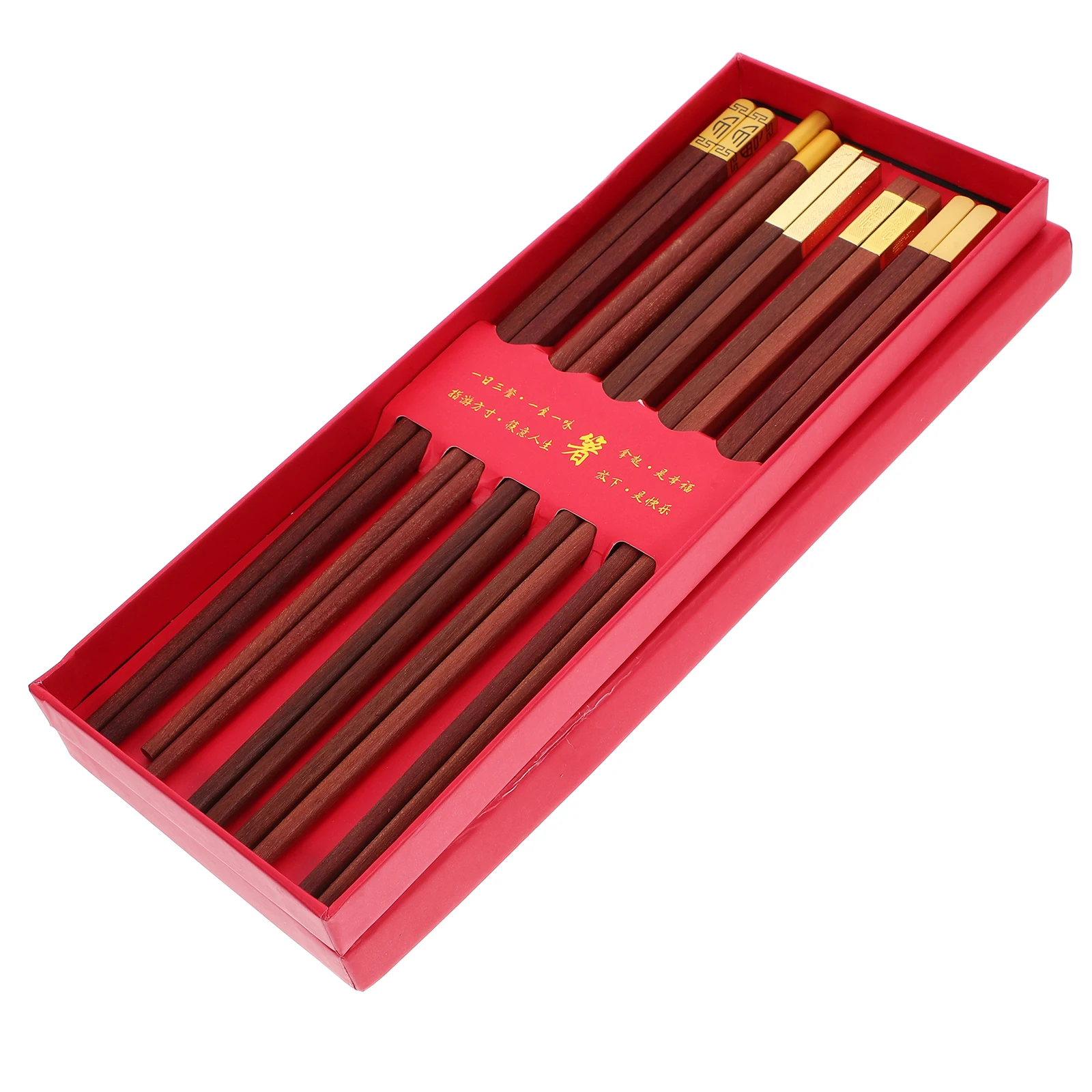 

5 Pairs S Chopsticks Reusable H Carved Natural Wood Dinner Gift Box Kitchen Wood Dinner Chopstick Accessories