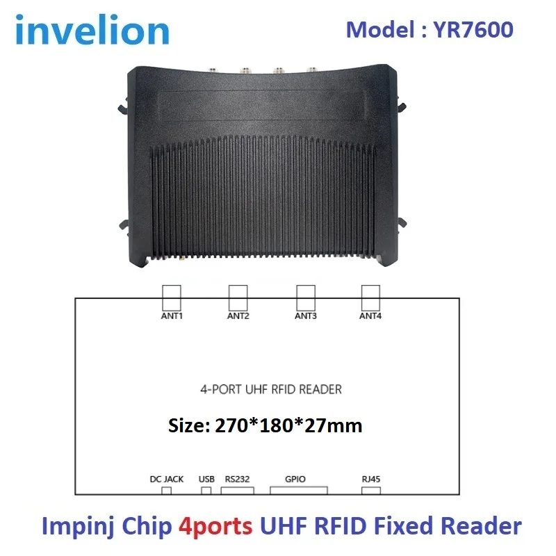 Imagem -05 - Chip Impinj E710 R2000 de Longo Alcance C++ c Leitor Fixo Java Sdk Uhf Rfid Epc Gen 6c 16 Portas Rfid Uhf Leitor