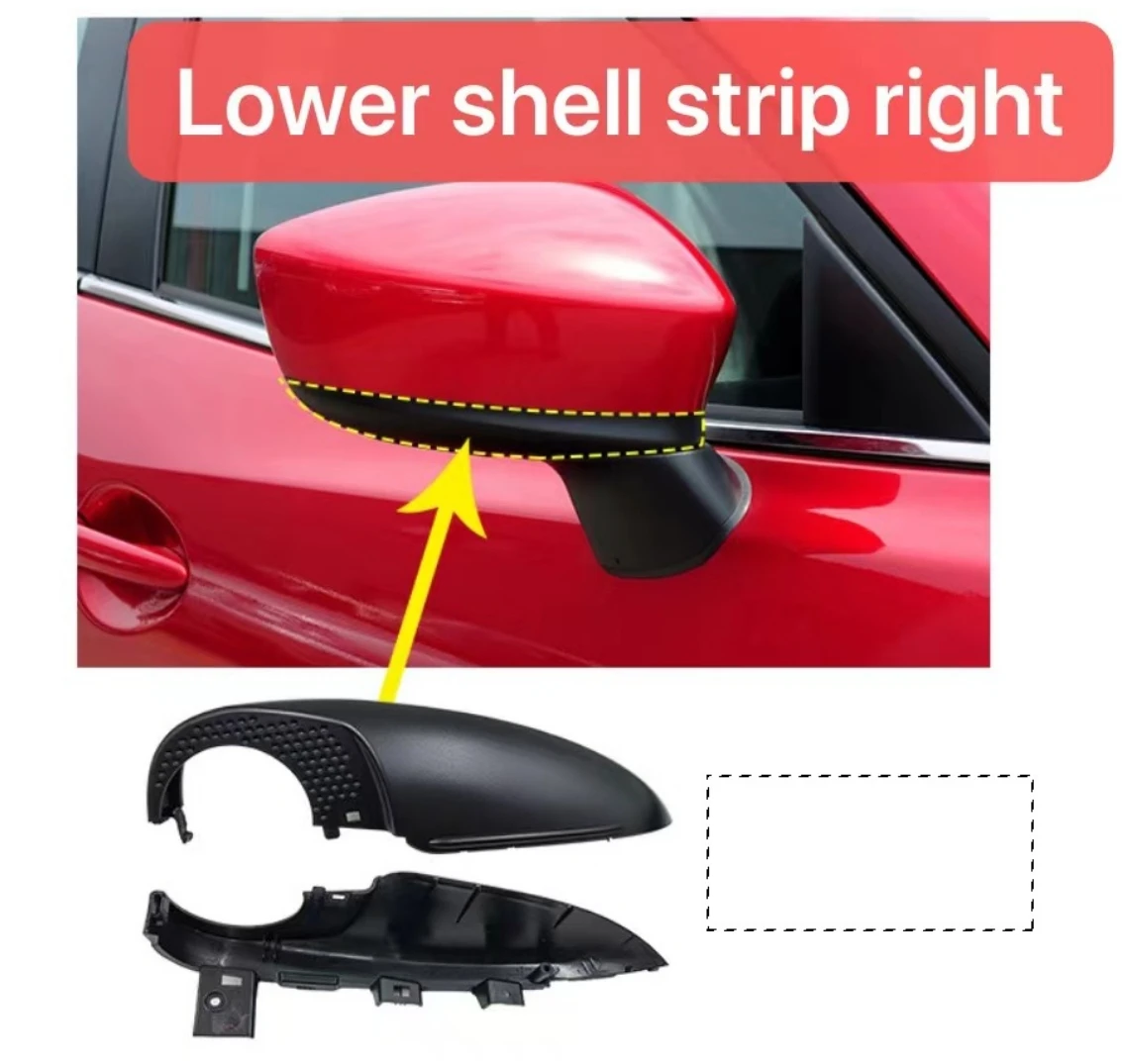 for Mazda 3 Axela 2014 2015 2016 Replace Outer Rearview Mirrors Cover Side Rear View Mirror Shell Hous1PCS