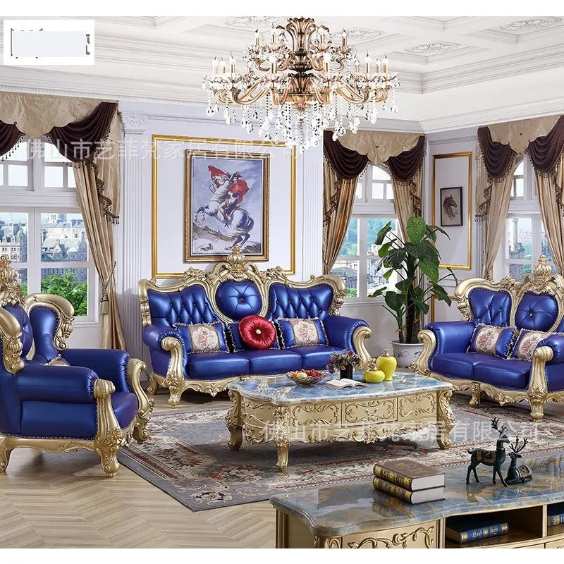 European furniture whole house set combination complete set crown high-end luxury high-end luxury villa sofa full set atmosphere