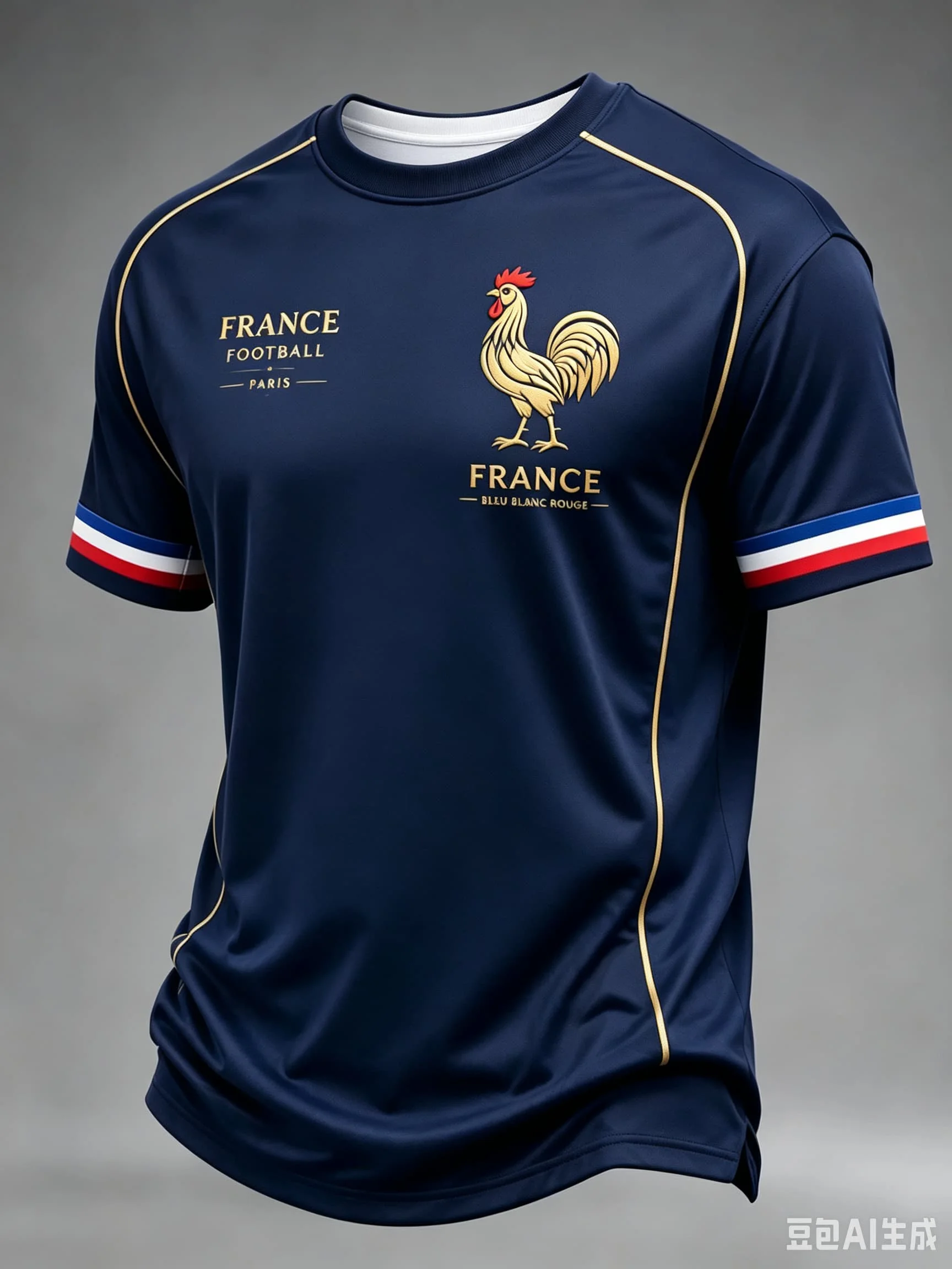 2026 New Edition French Fans Football Training T-Shirt - 3D Digital Printing - Comfortable and Breathable - Family Clothing Tees