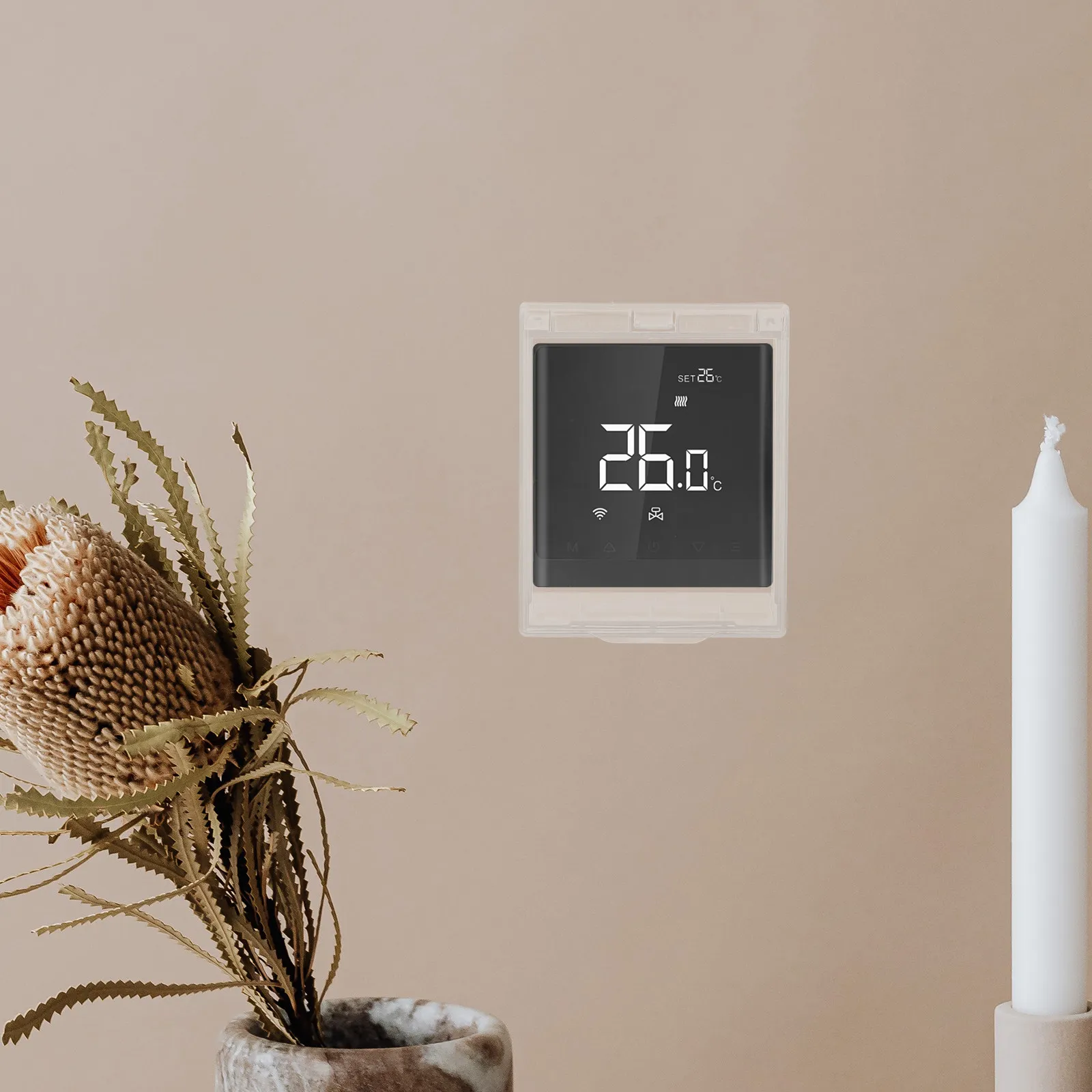 4Pcs Air Conditioner Thermostat Protection Cover Clear Waterproof Wall Protector Ac Controller Cover Indoor Central Ac Panel