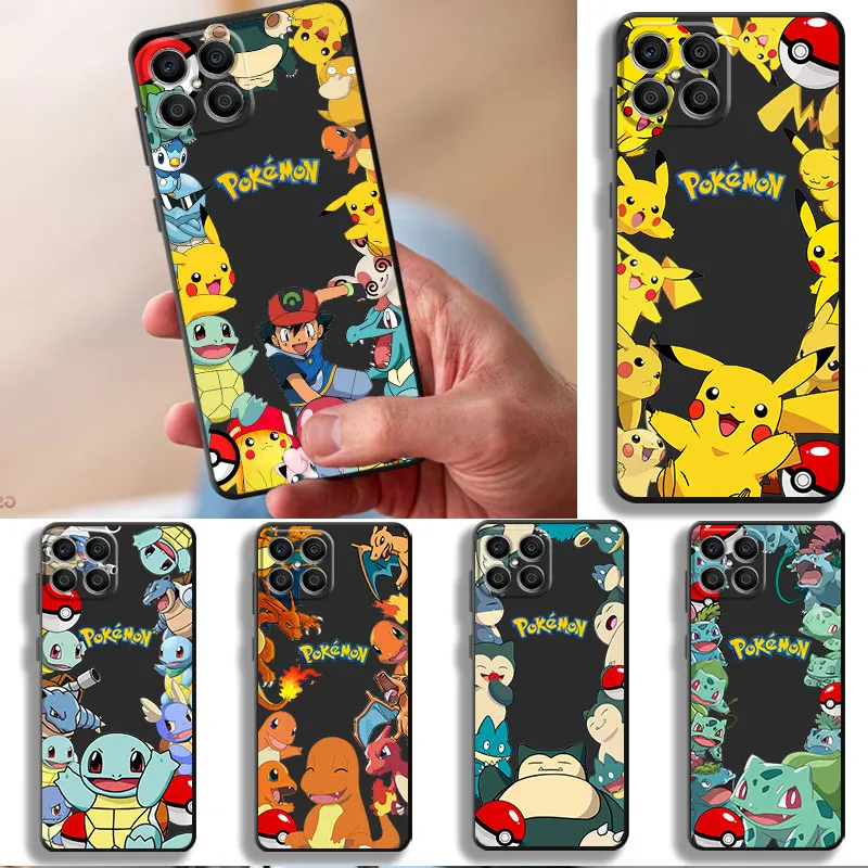 Phone Case for Honor X8 X7 X6 X6a X8a 8X 4G 5G Magic5Lite Magic5 Pro Pokemon Pikachu TPU Soft Luxury Cover