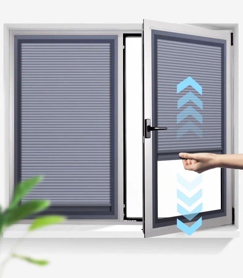 ZSTARR Wholesale Cordless Home Decoration Horizontal up Down Open Blackout Built-In Perfect Fit  Double Honeycomb Blinds Shades