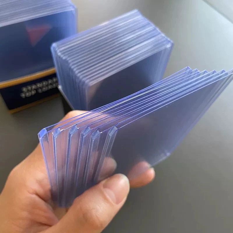 100 قطعة جديد 35PT شفاف 35PT حافظة بطاقات TopLoaders PVC البلاستيك الصلب أرواق لعب غطاء حامل لبطاقات التداول القابلة للجمع