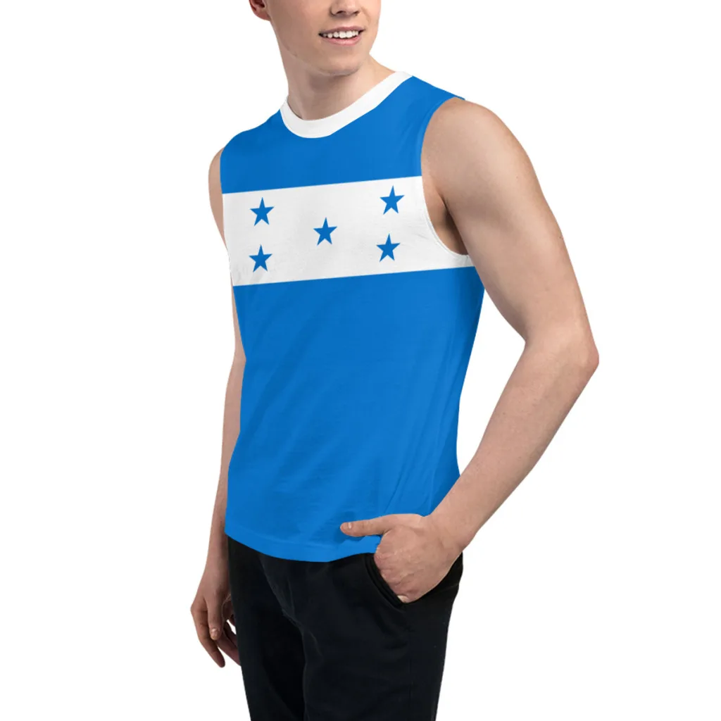 Sleeveless T-shirt Honduras Flag 3D Men's Boys Tshirt Gyms Tank Tops Fitness Joggers Basketball Training Vest