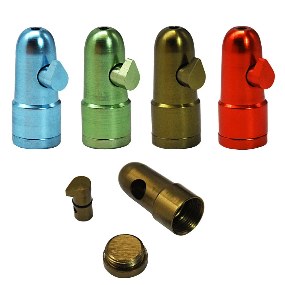 

High Quality Portable Mini Metal Bullet Dispenser Leak-proof Storage Bottle Smoking Accessories