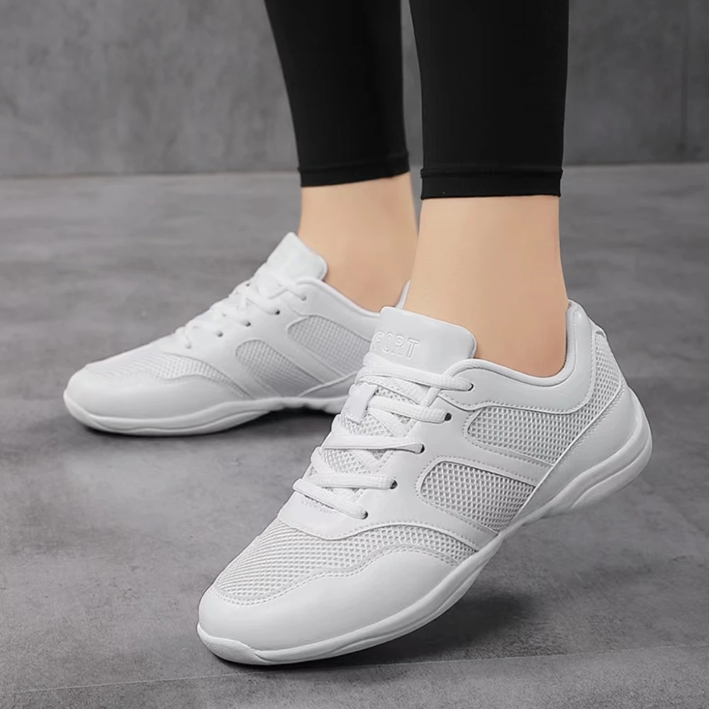 ARKKG-Zapatillas de entrenamiento transpirables para niñas, zapatos blancos de animación, tenis de baile, zapatillas ligeras de competición para jóvenes