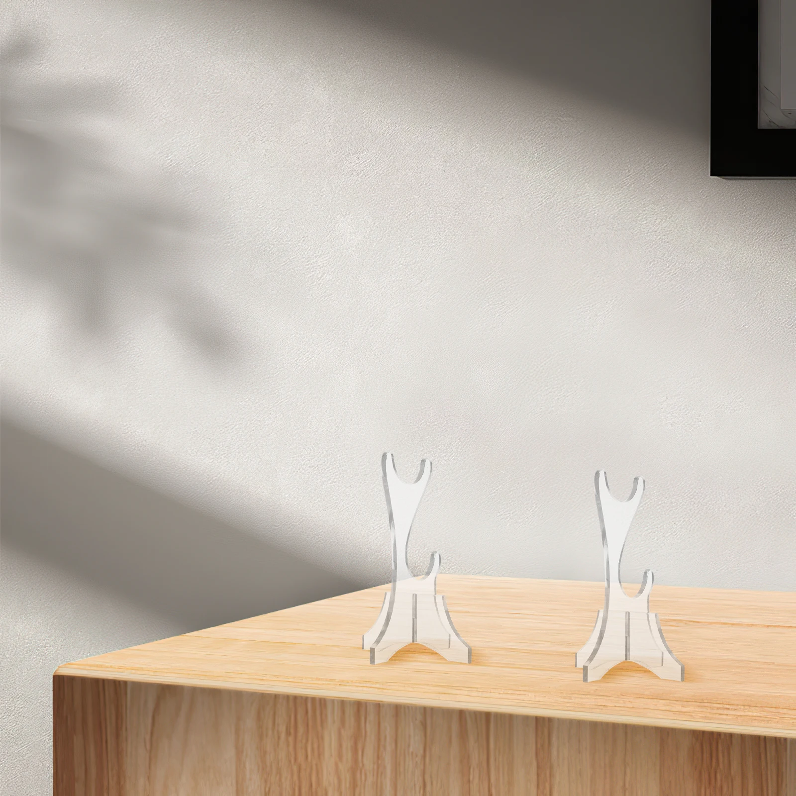 

2pcs Lightsaber Display Stand Acrylic Sword Holder for Table Desk Top Durable Fashionable Martial Arts Equipment Rack Sword