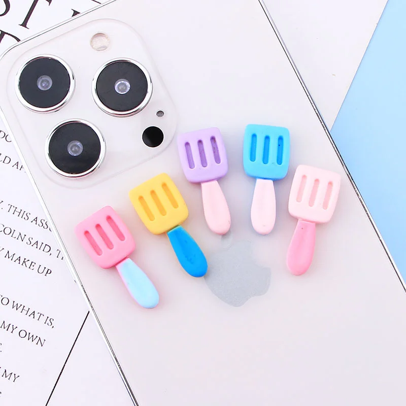 20Pcs Cute Mini Fork Spoon Planar Flat Back Resin Accessories Charms Girl Phone Hair Clips Cup Applique Jewelry Craft Supplies
