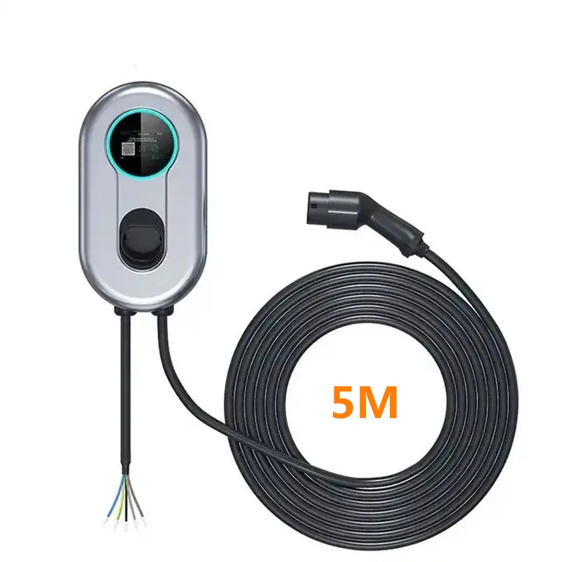 EV Charging Station 32A 22KW 3Phase EVSE Wallbox IEC62196 Type2 Electric Vehicle Car Charger with RFID Card APP EV Home Charger